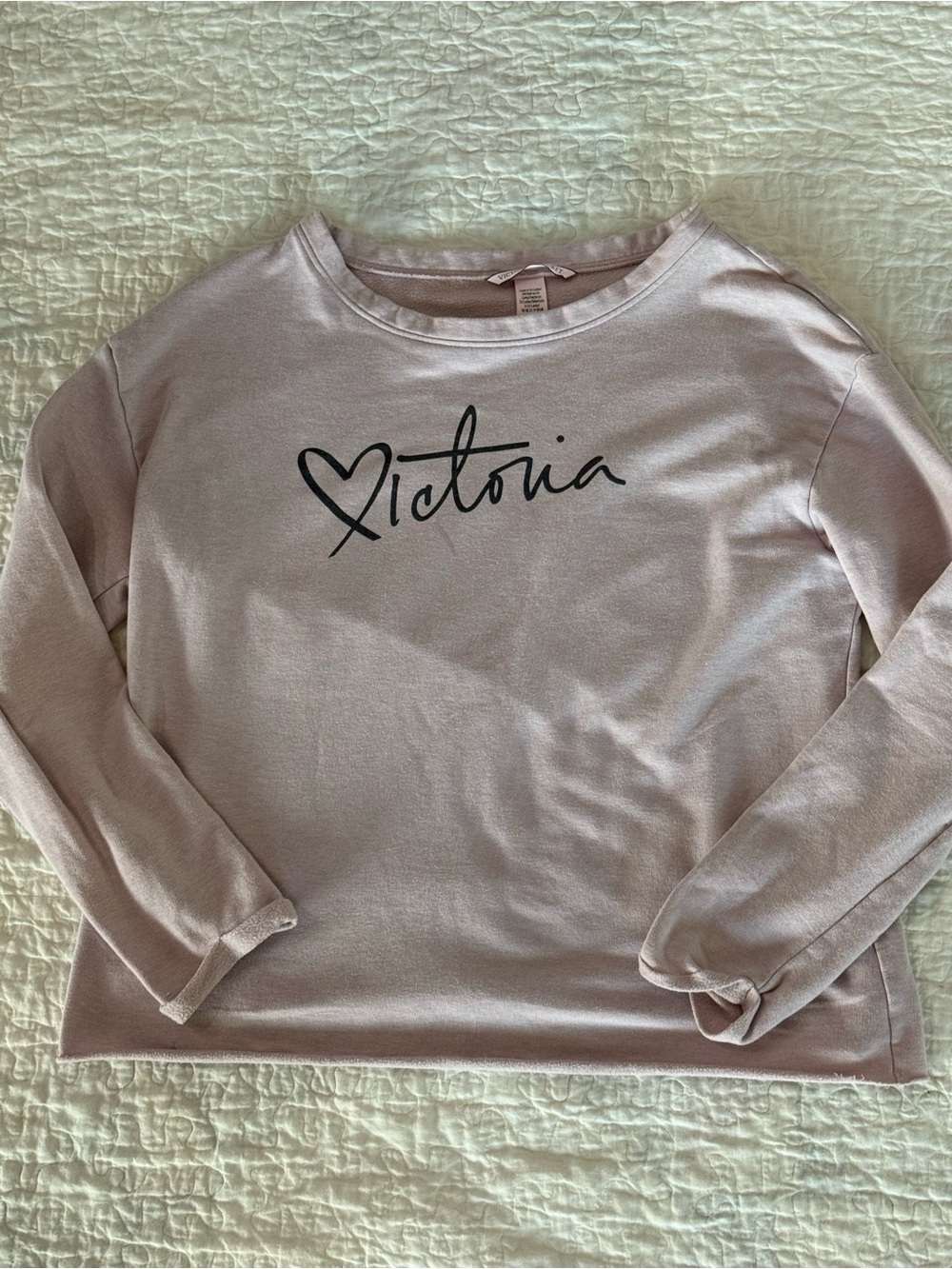 Victoria's Secret Pale Pink Crewneck Sweatshirt - Picture 2 of 5